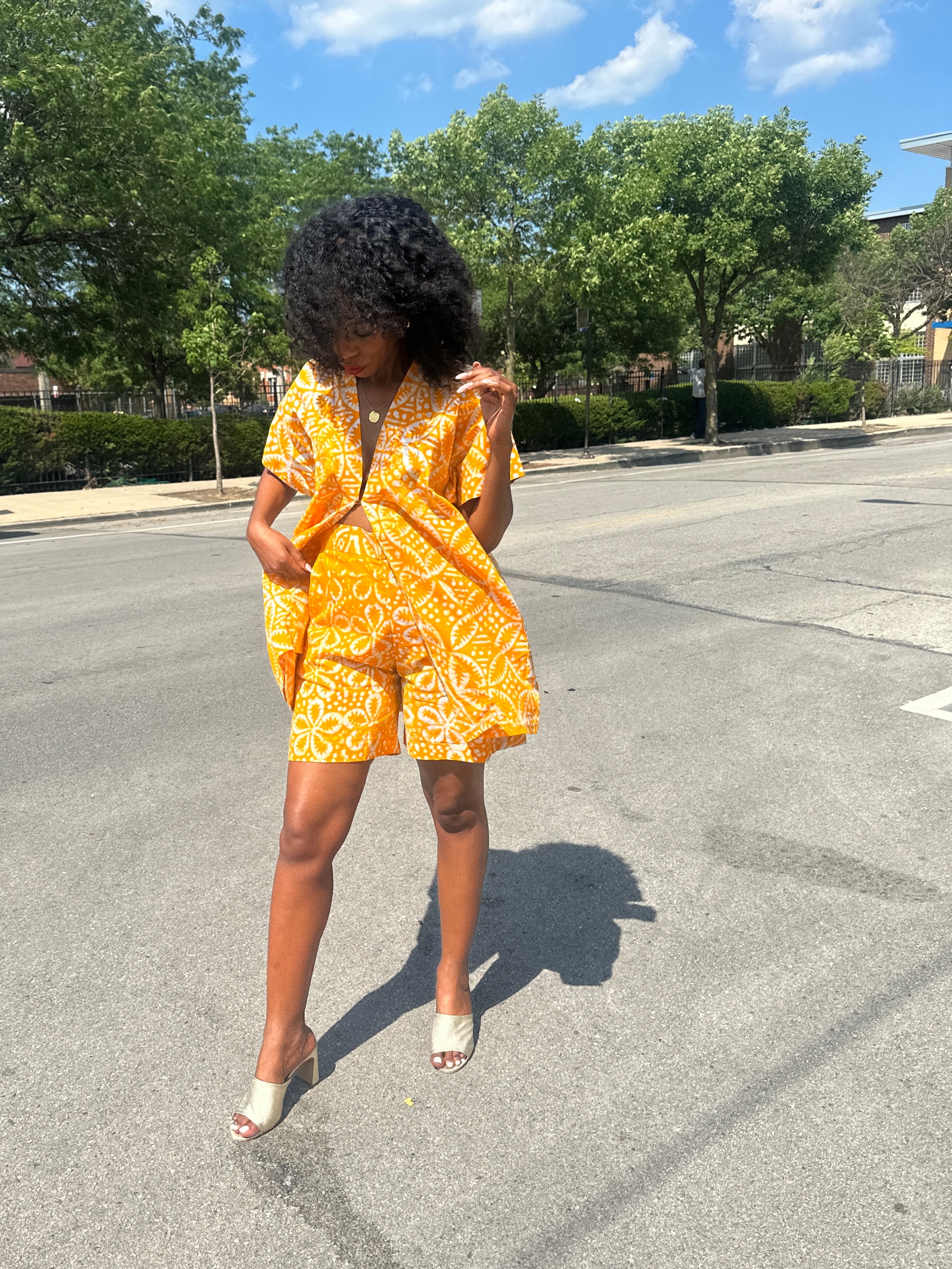 The Mwanga Set- Yellow Batiki