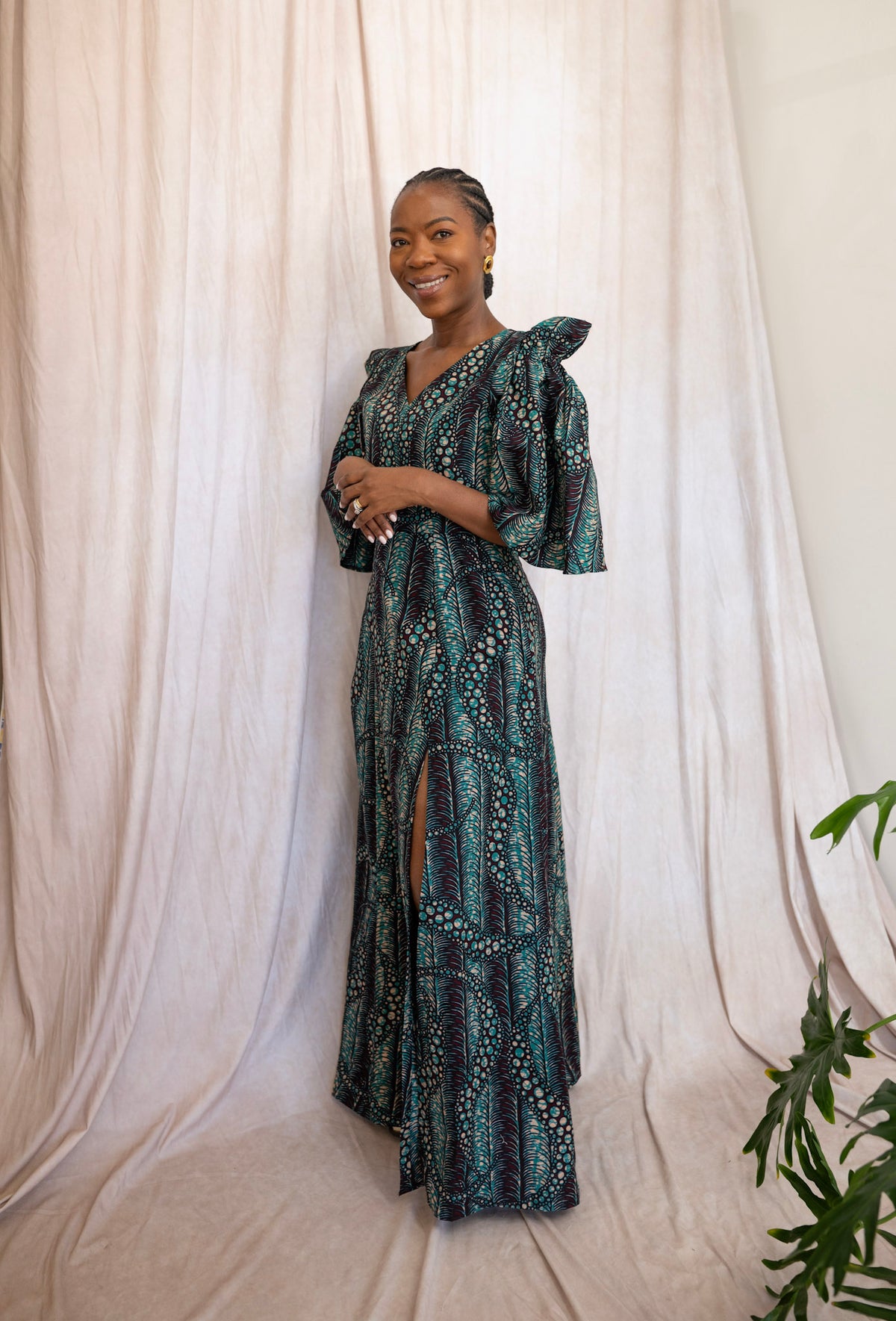 The Nia African Print Maxi Dress