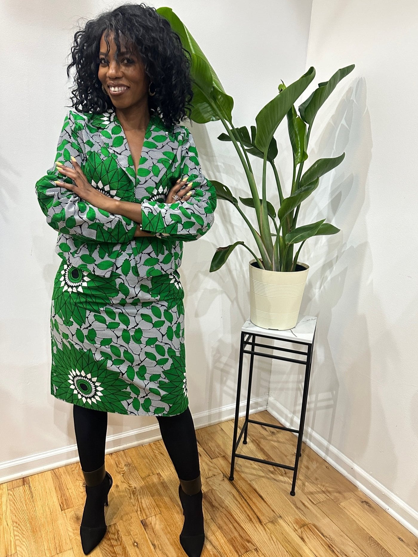Two-Piece Suit: Pencil Skirt and Crop Jacket