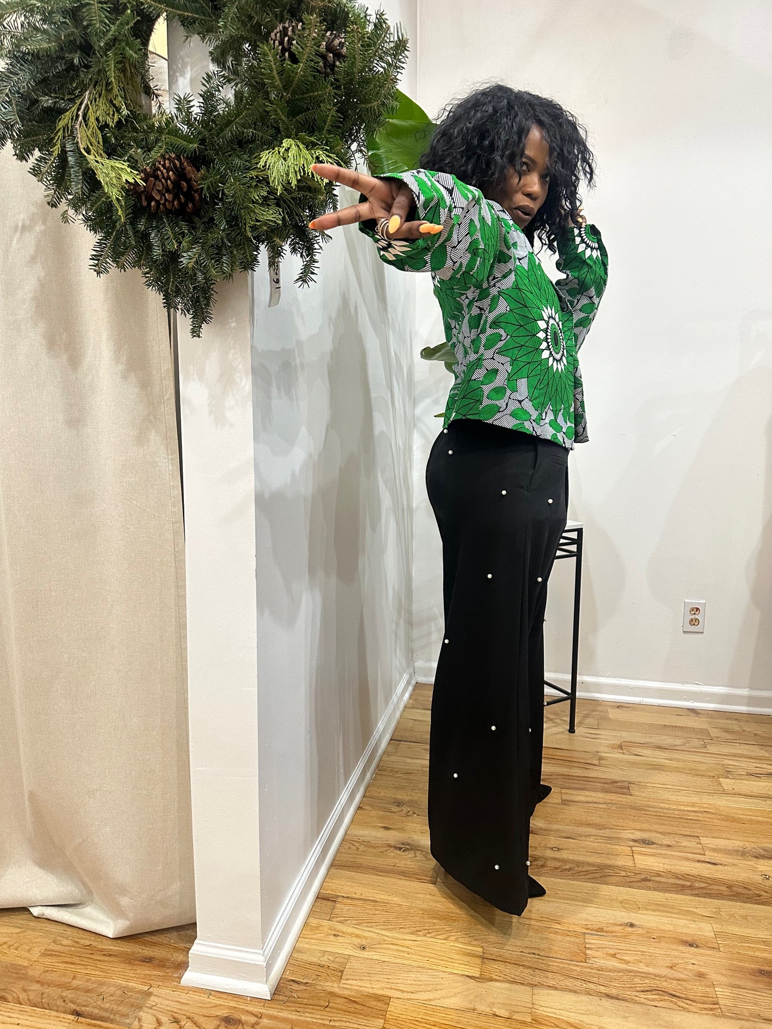 Two-Piece Suit: Pencil Skirt and Crop Jacket