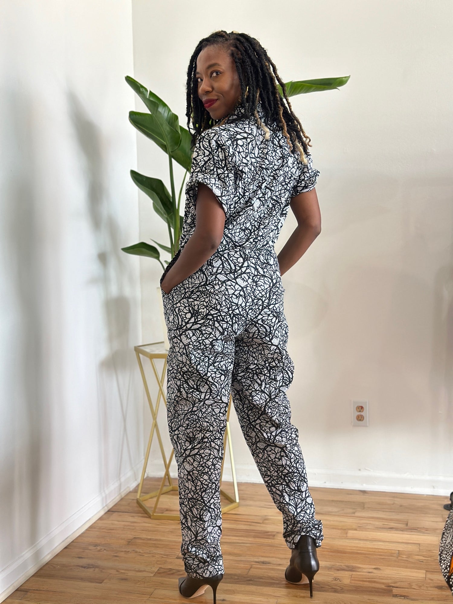 The Jumpsuit: Black and White Print