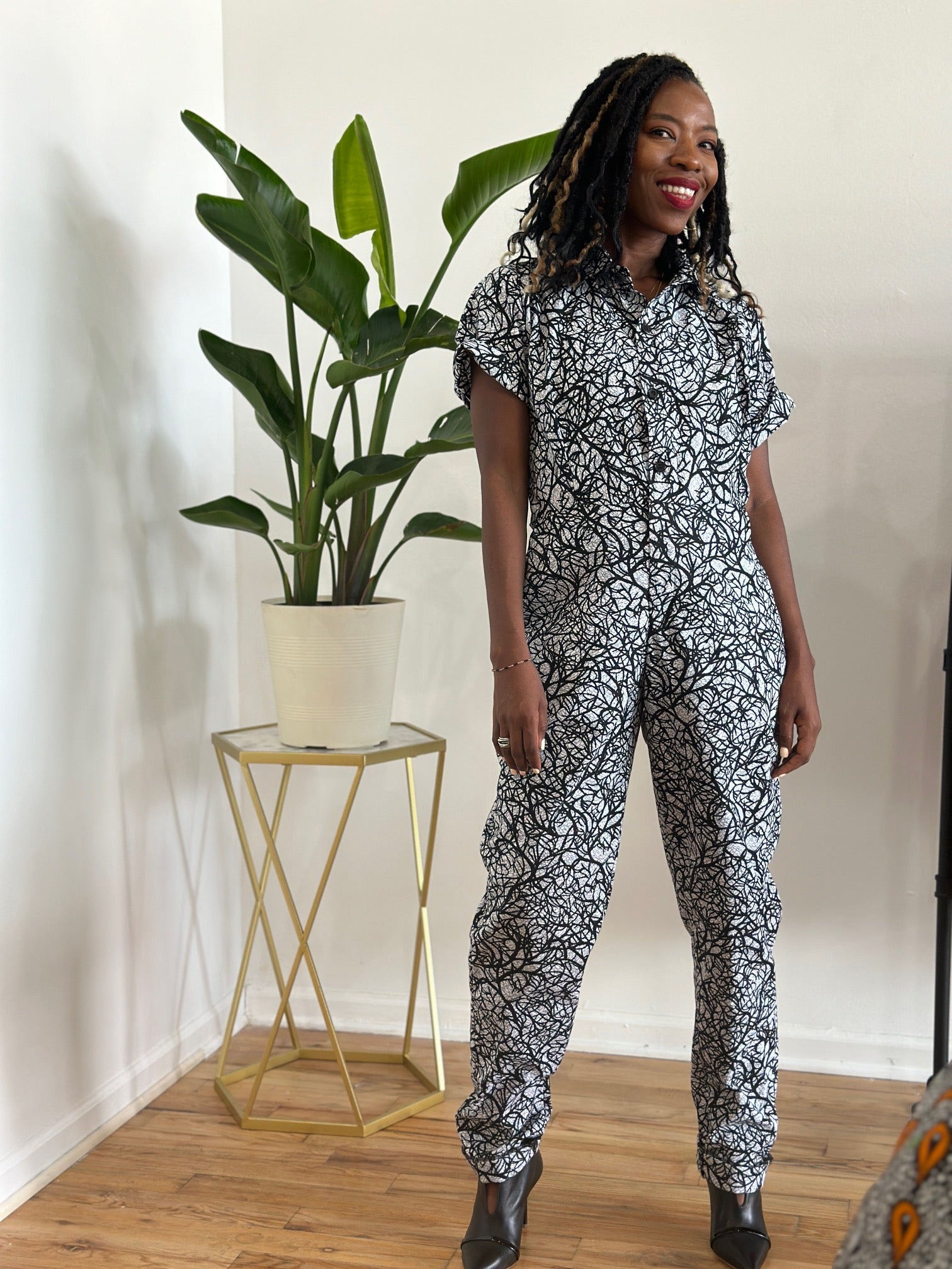 The Jumpsuit: Black and White Print