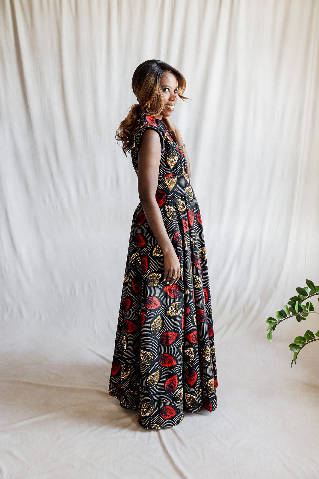 The Shakeena Dress: The Leaf Print