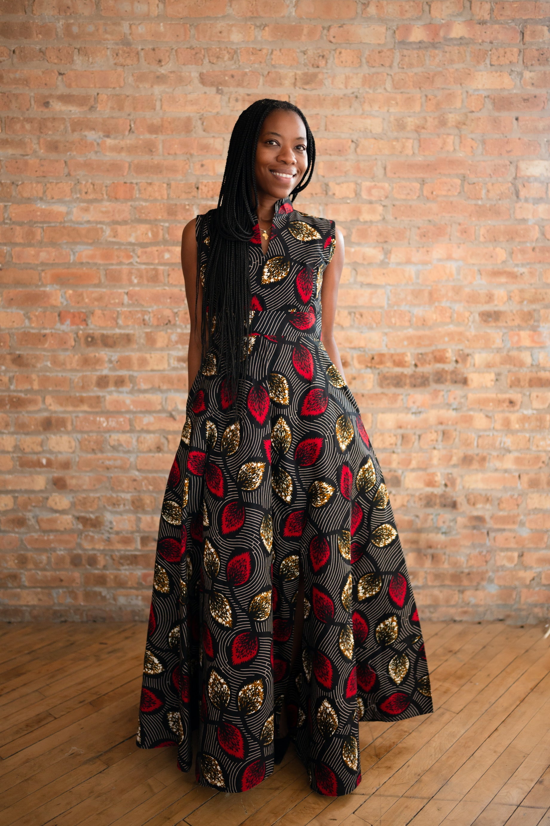 The Shakeena Dress: The Leaf Print