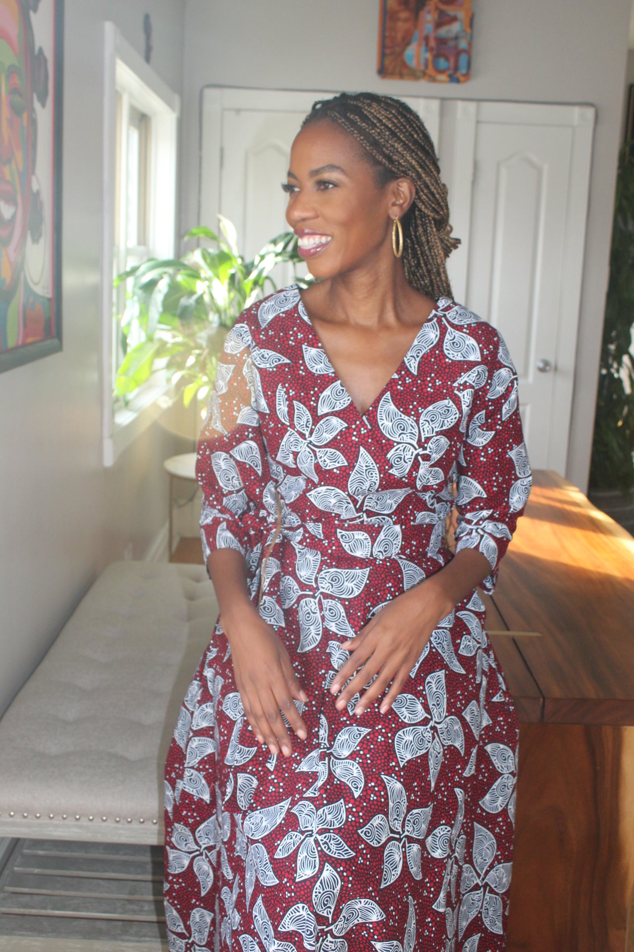 Ni WRAP: Lady in Red Print