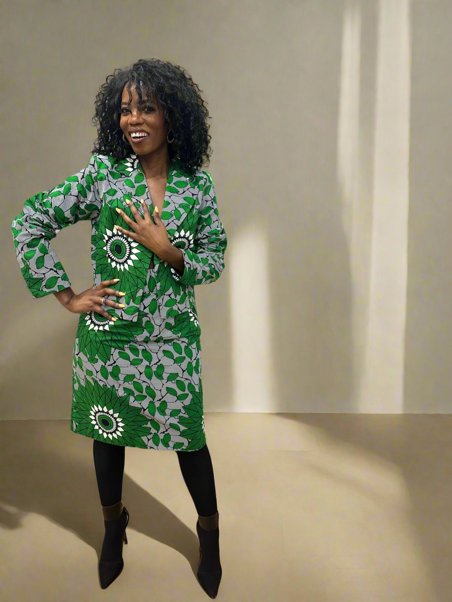 Two-Piece Suit: Pencil Skirt and Crop Jacket
