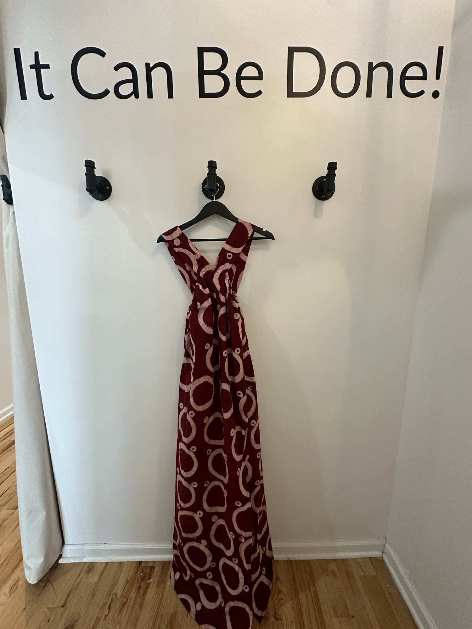 The Mrembo  Dress- Blood Red Batiki