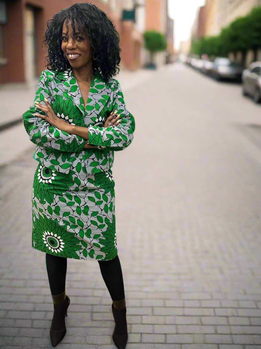 Two-Piece Suit: Pencil Skirt and Crop Jacket