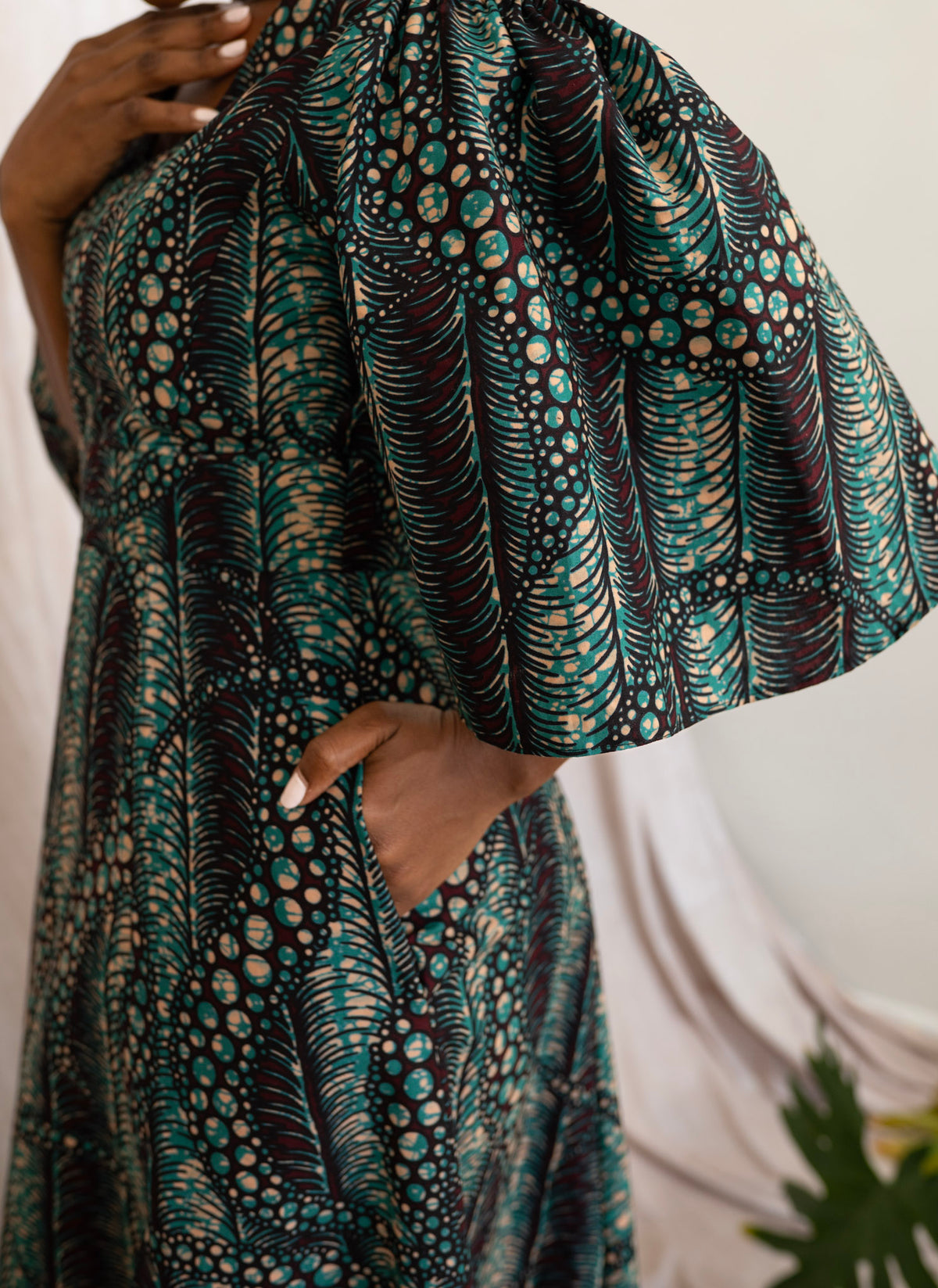 The Nia African Print Maxi Dress