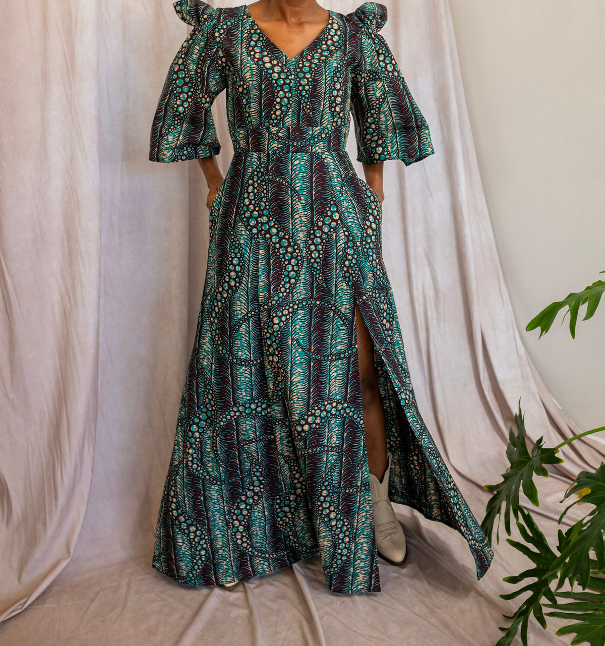 The Nia African Print Maxi Dress