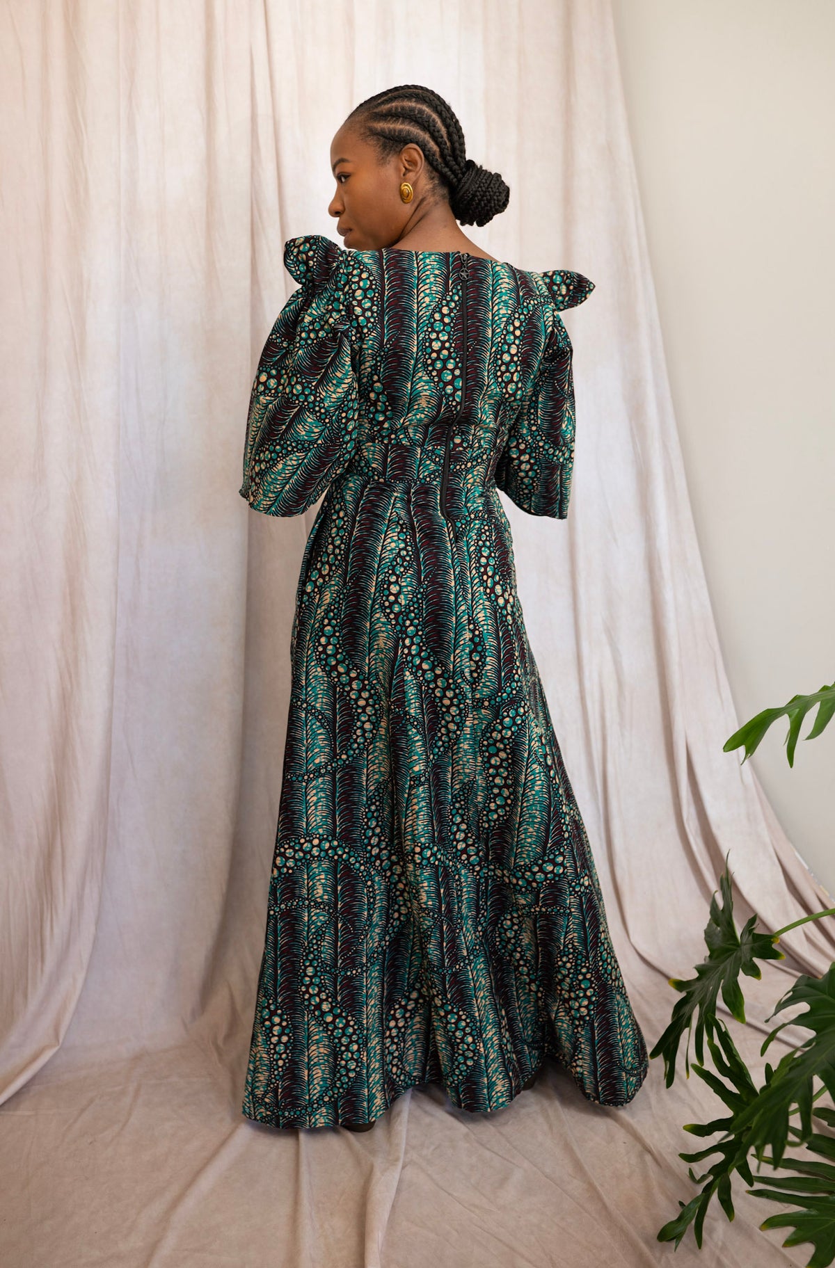 The Nia African Print Maxi Dress