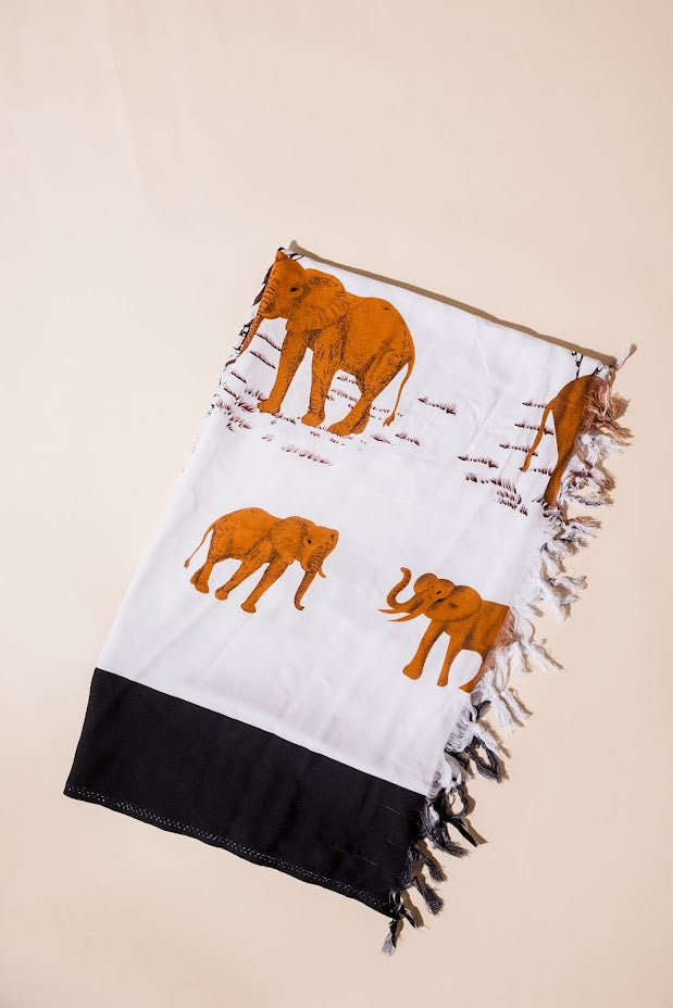 The Shawl: Elephant Print