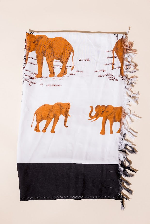 The Shawl: Elephant Print