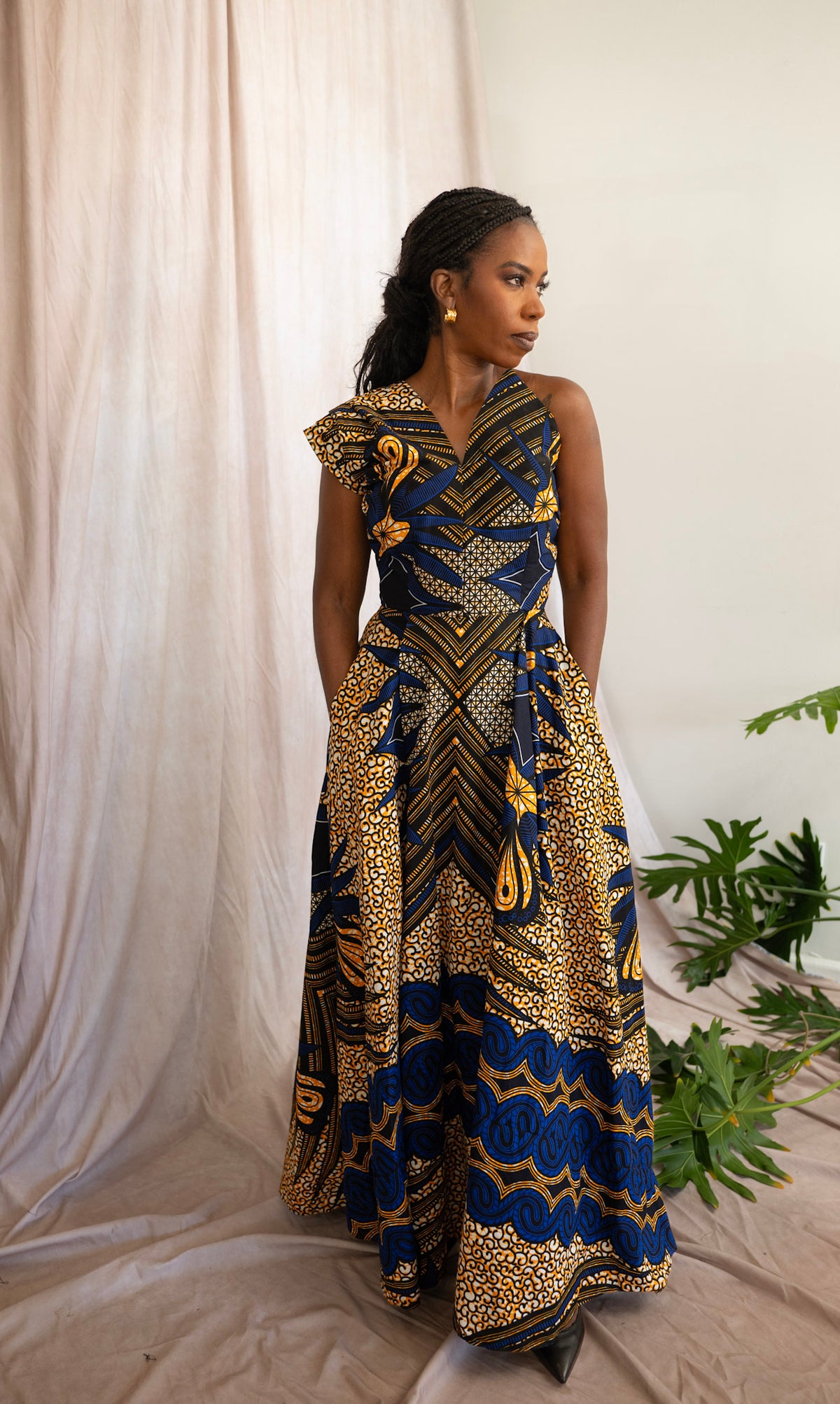 Sanaa African Print Maxi Dress