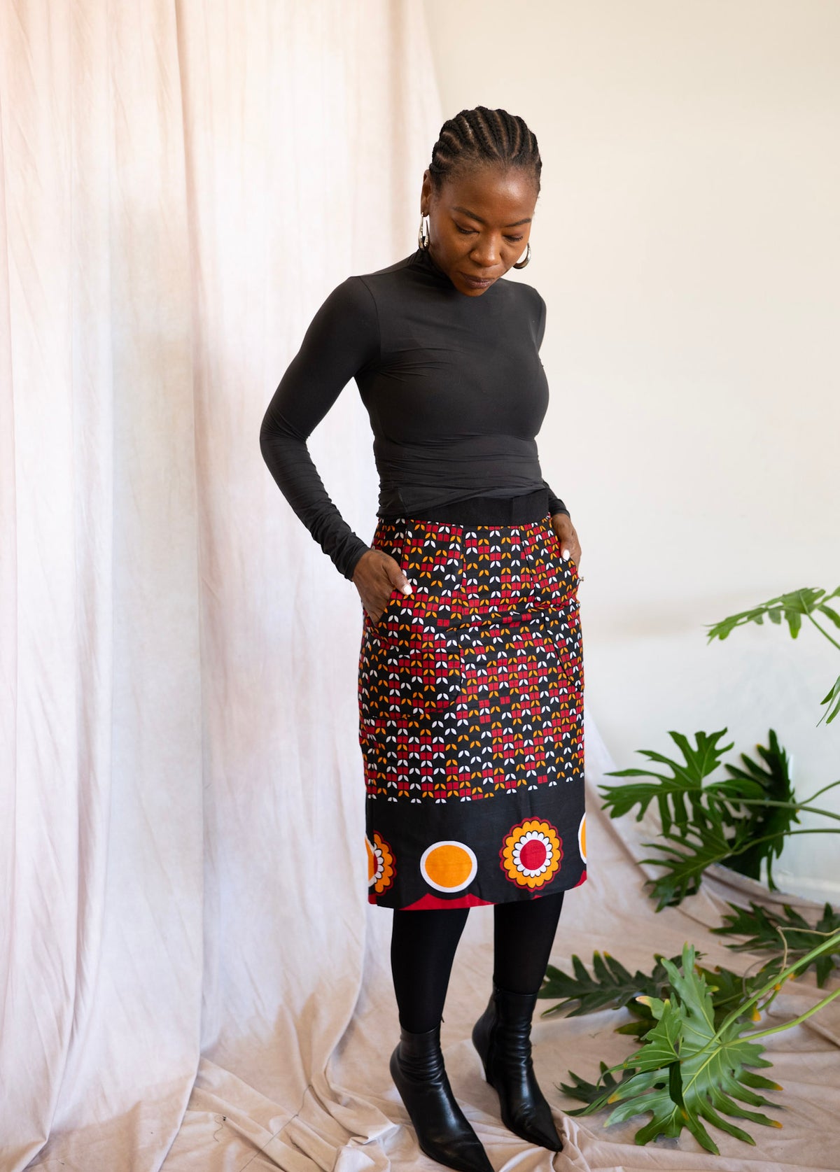 African Print Pencil Skirt