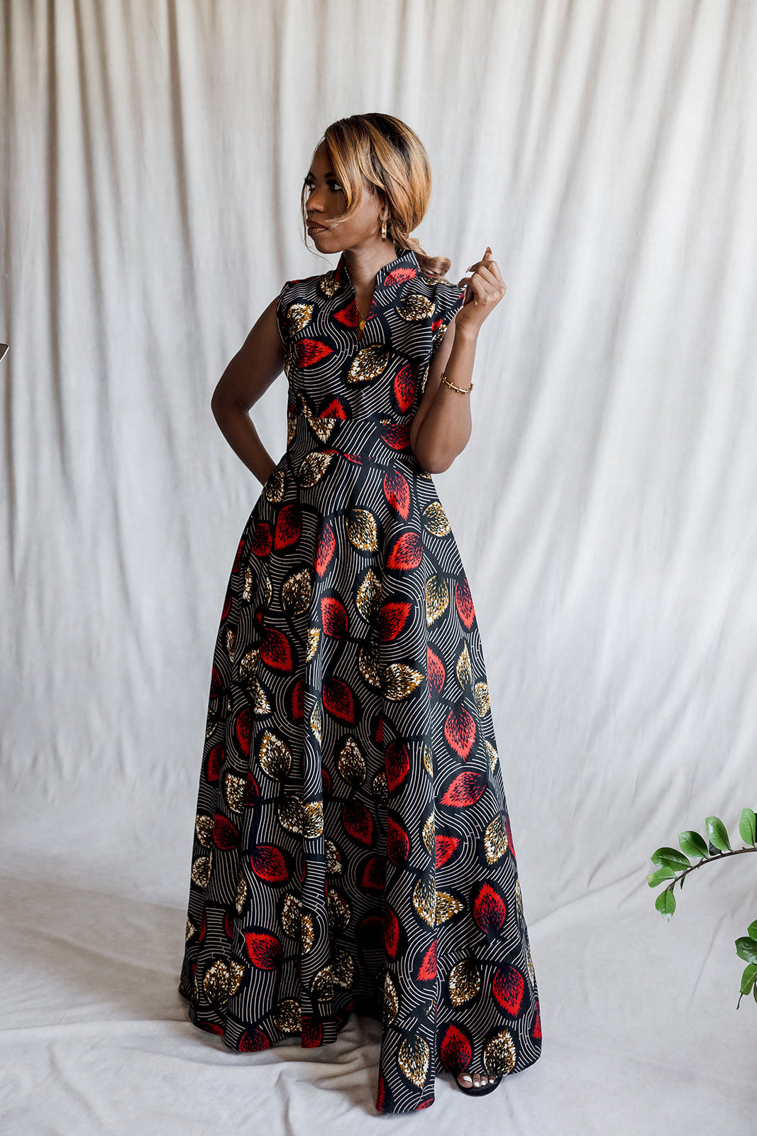 The Shakeena Dress: The Leaf Print