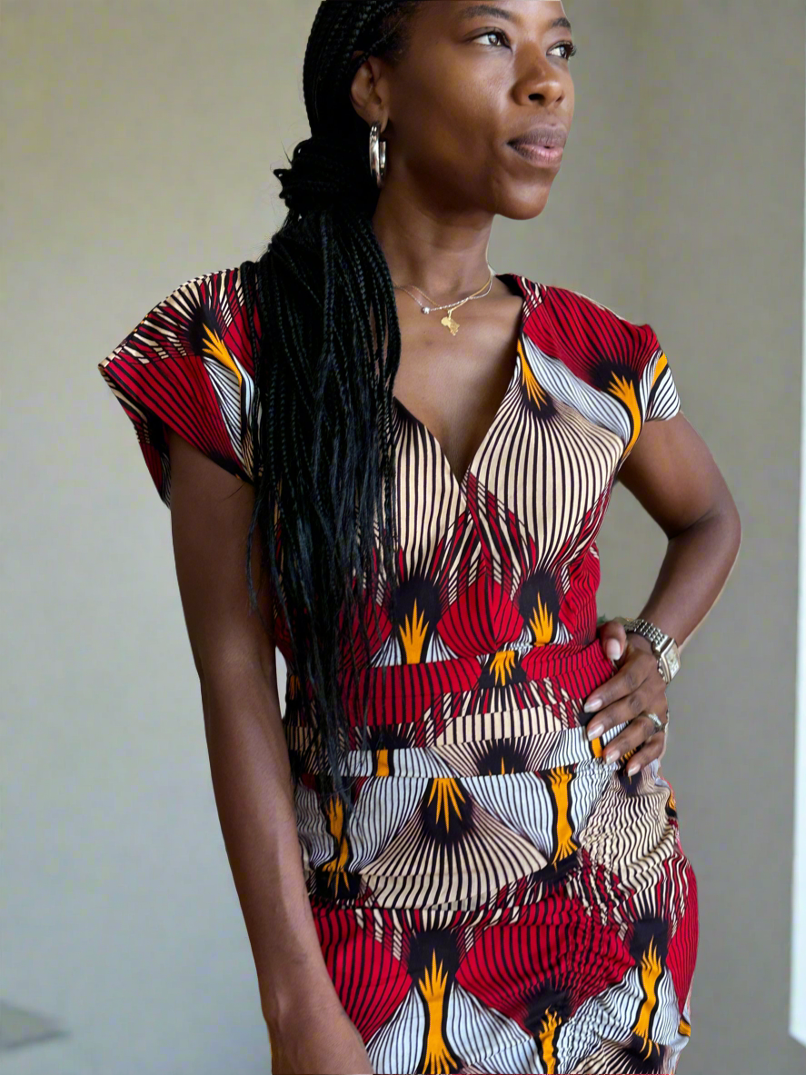 Draped Midi Dress
