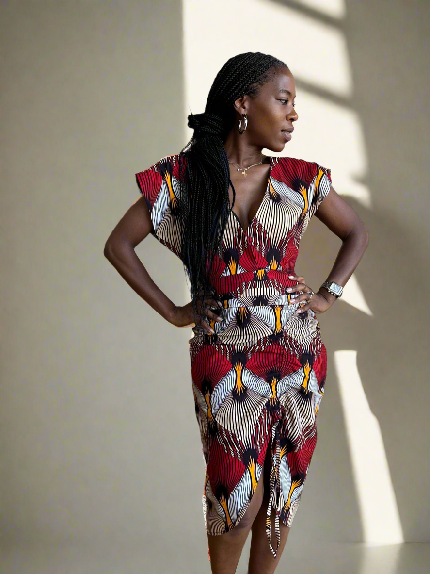Draped Midi Dress